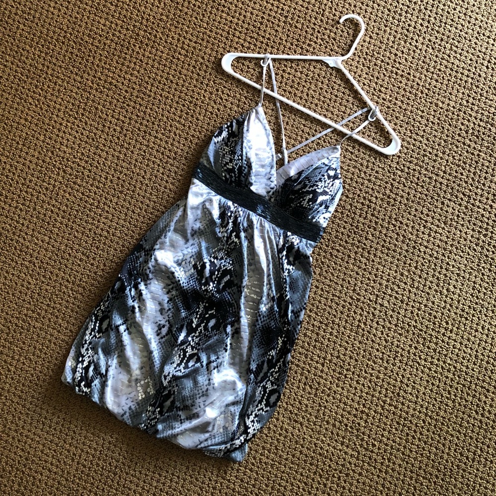 Silver Snake Patterned Dress